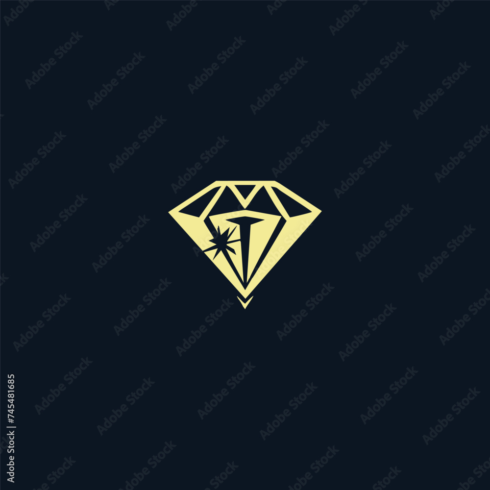 Diamond logo design stylish diamond success company icon Diamond logo design stylish diamond success company icon