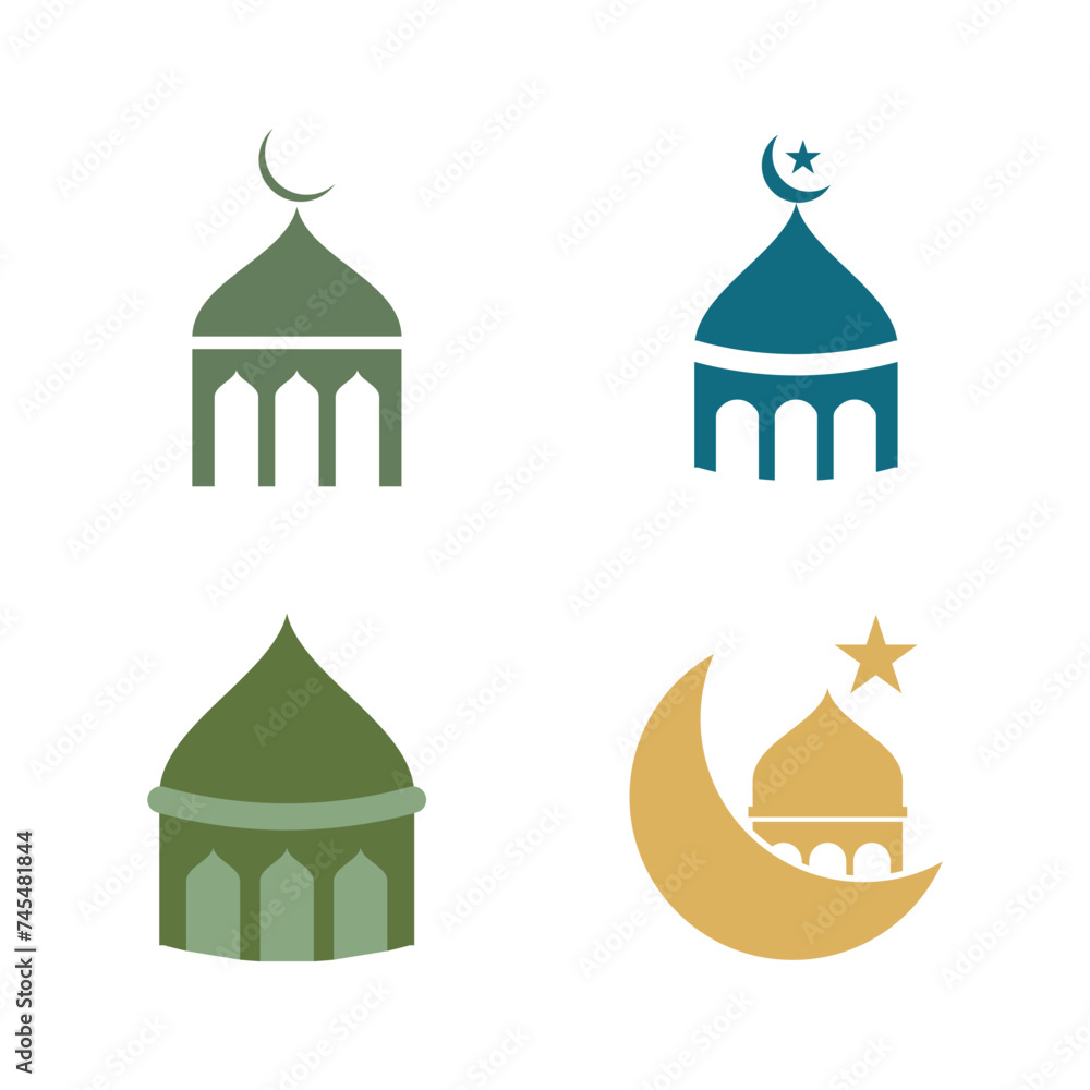 Mosque Islamic logo icon ramadhan kareem vector template Mosque Islamic logo icon ramadhan kareem vector template