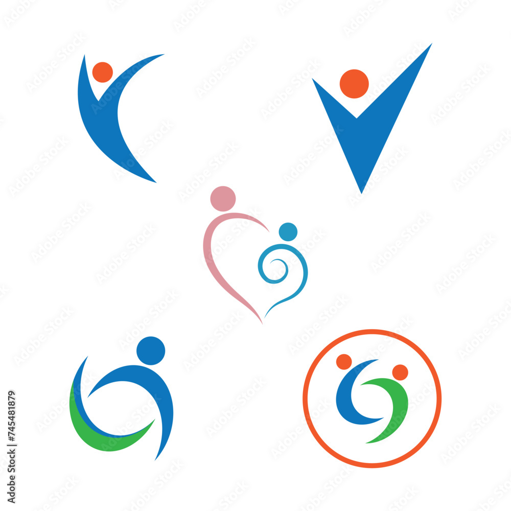 Healthy Life people logo template vector design Healthy Life people logo template vector design