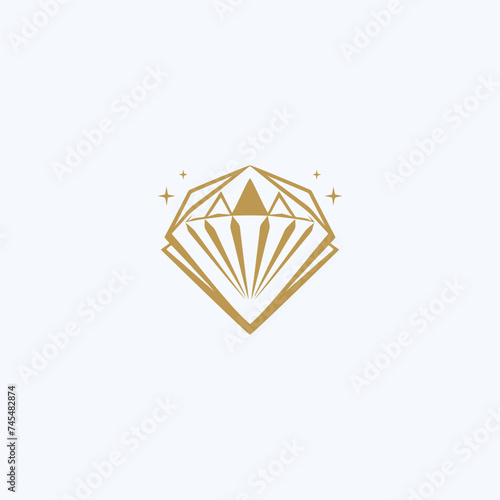 Diamond logo design stylish diamond success company icon