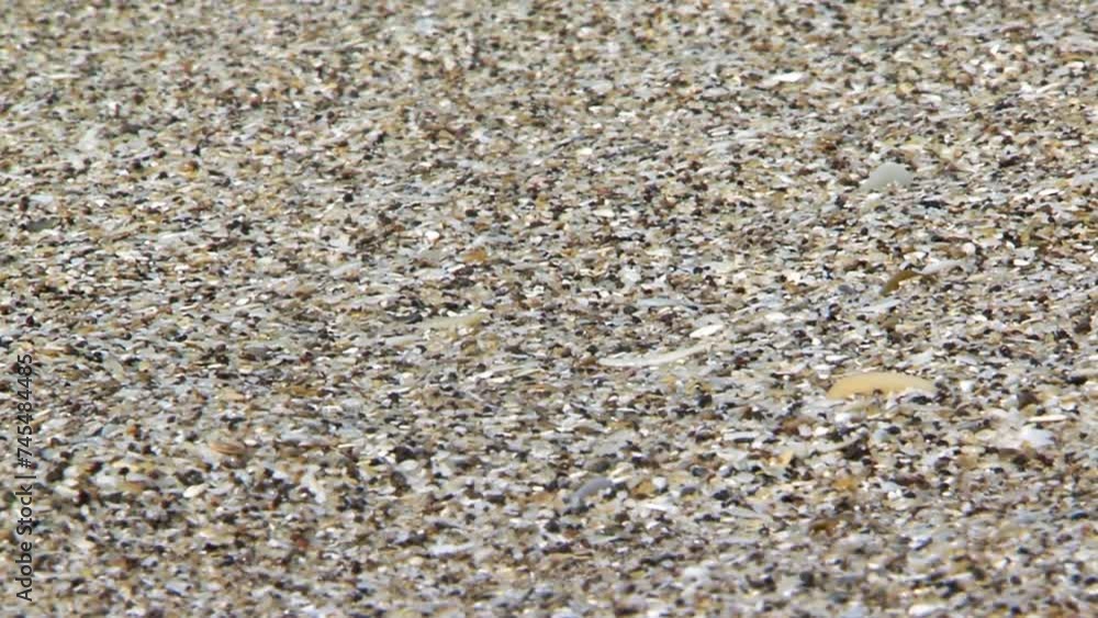 Sand on the Beach, Sand Grains On A Beach. Close Up. Sand on the Beach, Sand Grains On A Beach. Close Up.