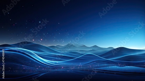 background with blue waves concept for wallpaper or banner and poster background