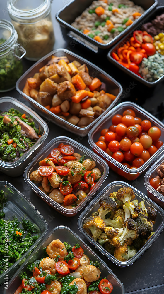 Assorted Meal Preps in Containers