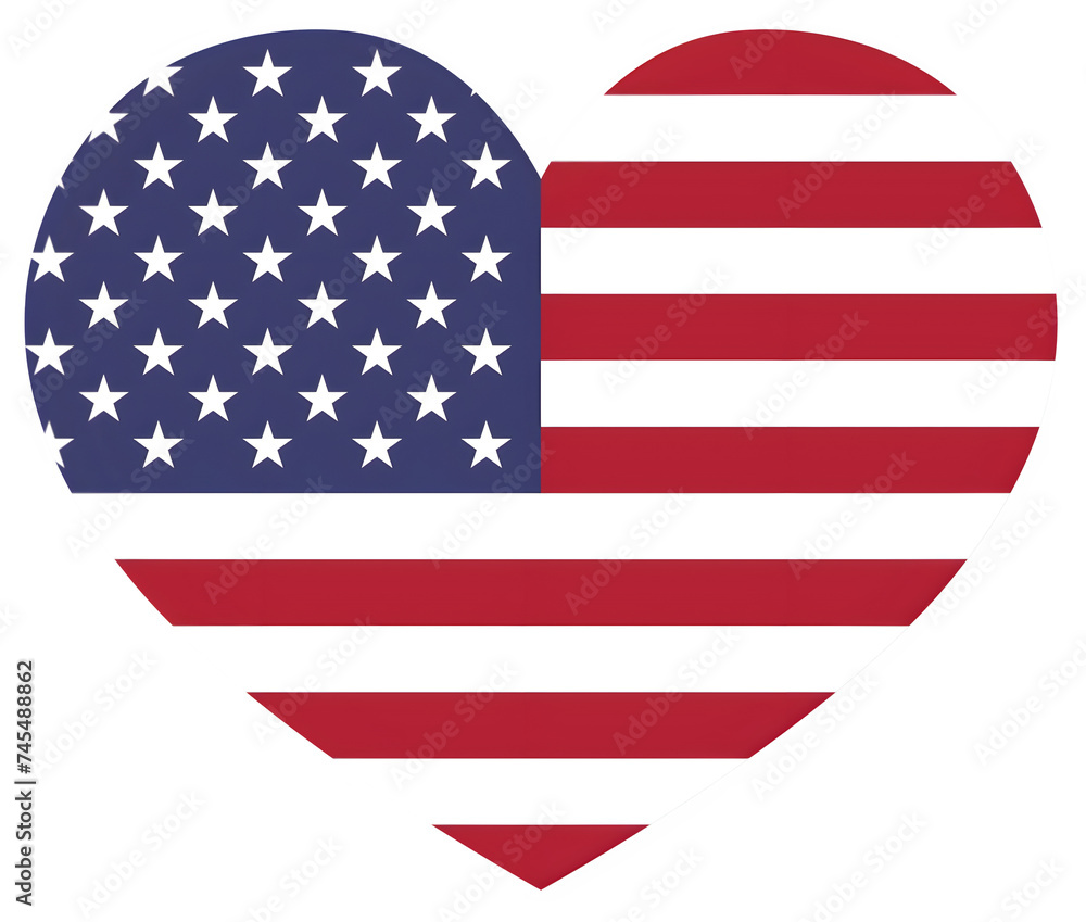Heart Shaped US Flag Heart Shaped US Flag