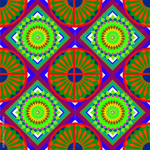 Bunte Musterdesigns für Kleidungen, Tuchformen und diverse andere Dekorationen