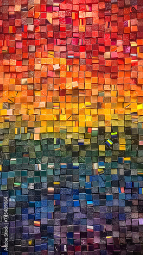 Colorful Mosaic Wall Art Display