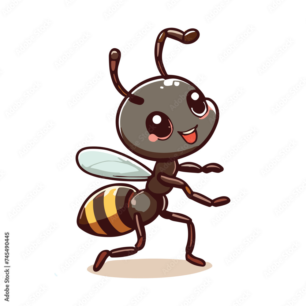 Fototapeta premium cute funny animal cartoon vector on white background