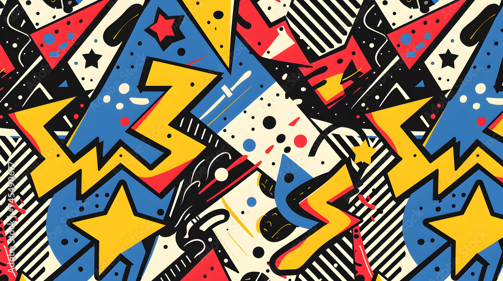 seamless geometric pattern with card ai generative seamless geometric pattern with card ai generative