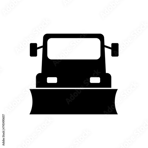 Snowplow icon. vector simple flat Snowplow icon on white background..eps