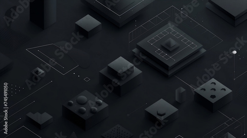 Dark mode vector, muted black vector, graphic resource 