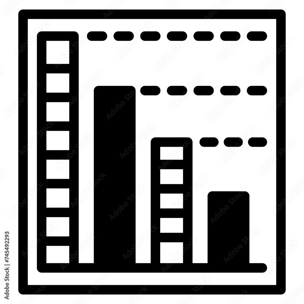 Analysis and statics icon. Graph, chart, analytics, growth  icon vector