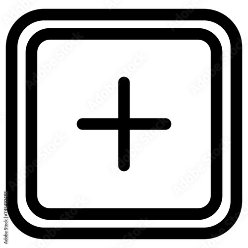  Add item / positive sign line art icon for apps and websites