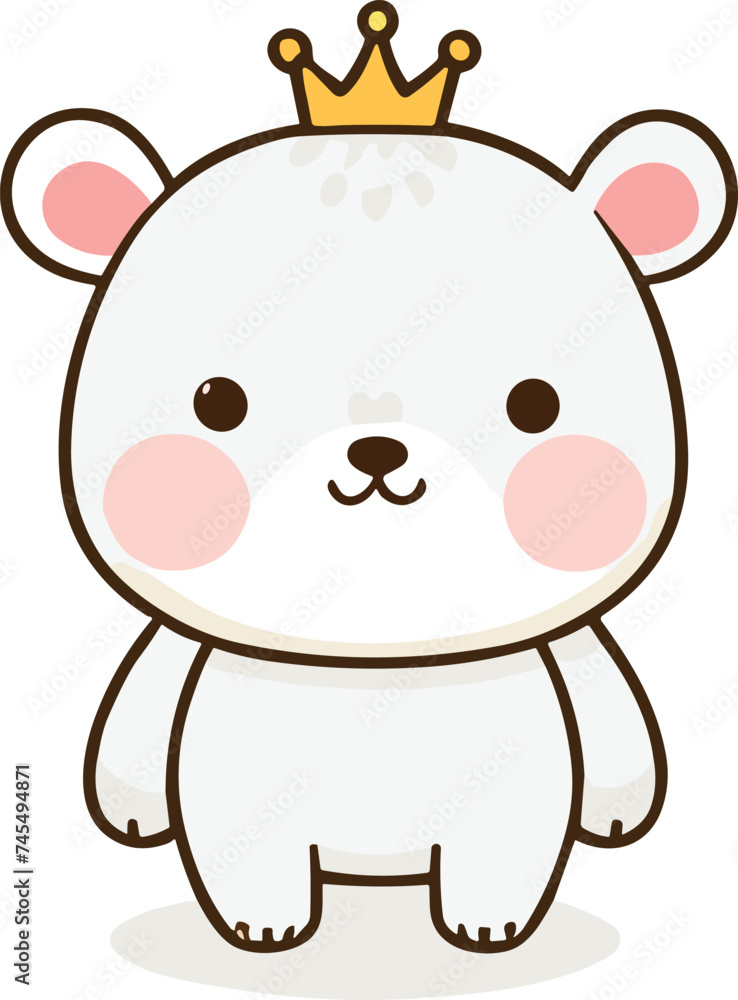 cute funny animal cartoon vector on white background
cute funny animal cartoon vector on white background