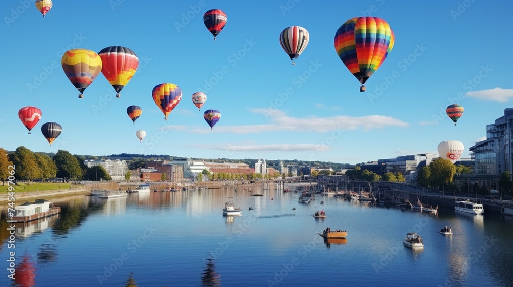Bristol international balloon fiesta from harbourside