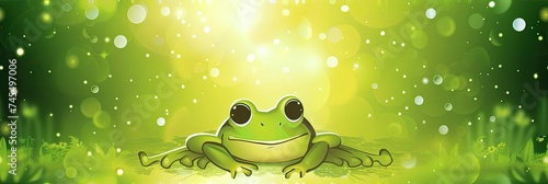 cute frog background photo