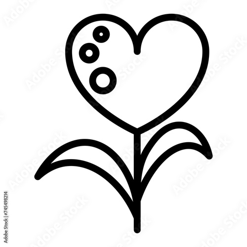 love icon, line icon style