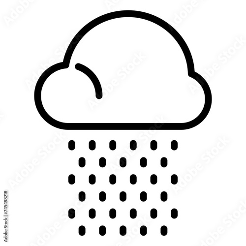 rain icon, line icon style