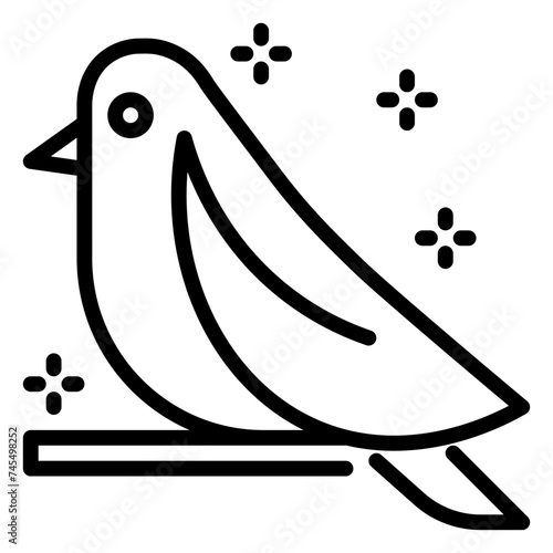 bird icon, line icon style