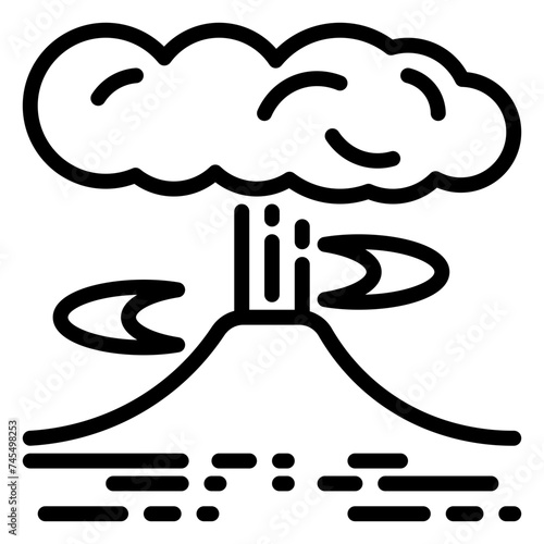 eruption icon, line icon style