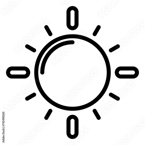 sun icon, line icon style