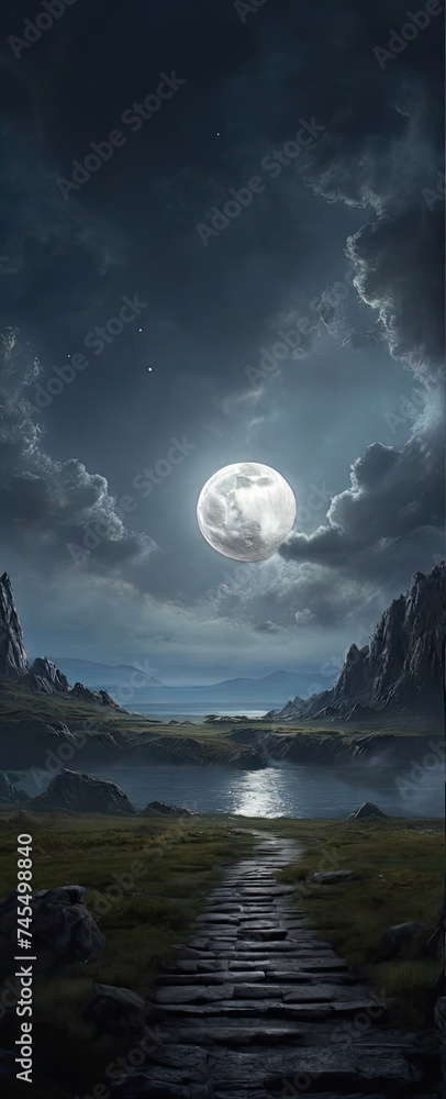 Big moon on a mysterious star