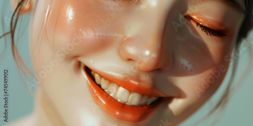a smiling woman  generative AI