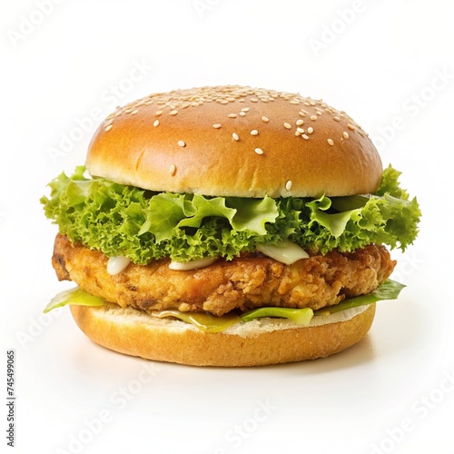 hamburger isolated on a white background