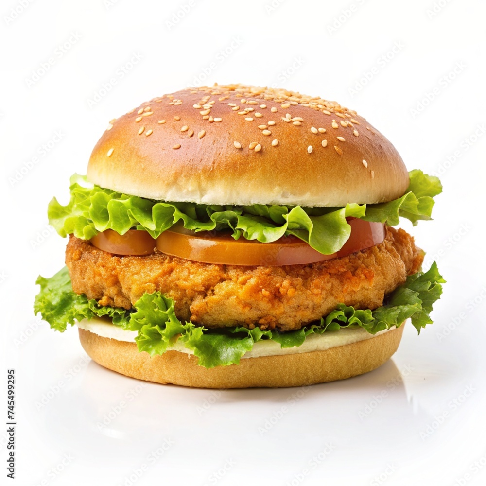 hamburger isolated on a white background hamburger isolated on a white background