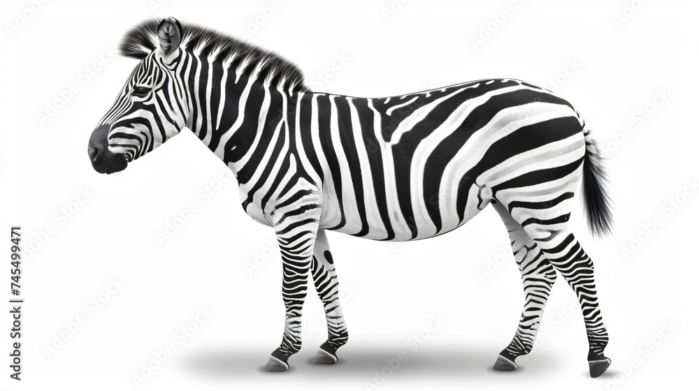Fototapeta premium zebra isolated on white