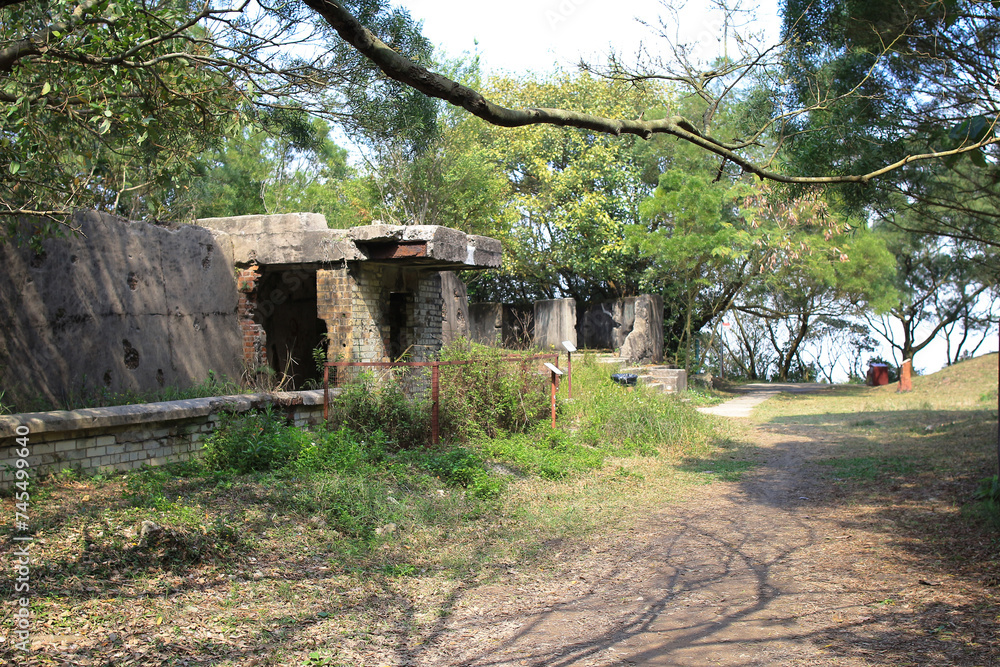 Feb 28 2015 abandoned World War II building, Hong Kong Feb 28 2015 abandoned World War II building, Hong Kong