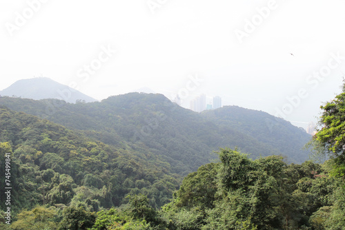 a landscape of the peak, hong kong