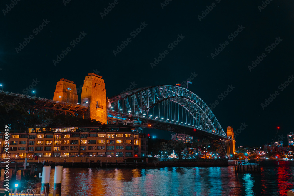 Obraz premium シドニー橋の夜景色