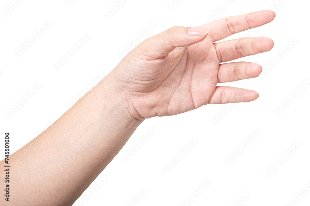 isolated of male hand holding something like a bottle or can. isolated of male hand holding something like a bottle or can.
