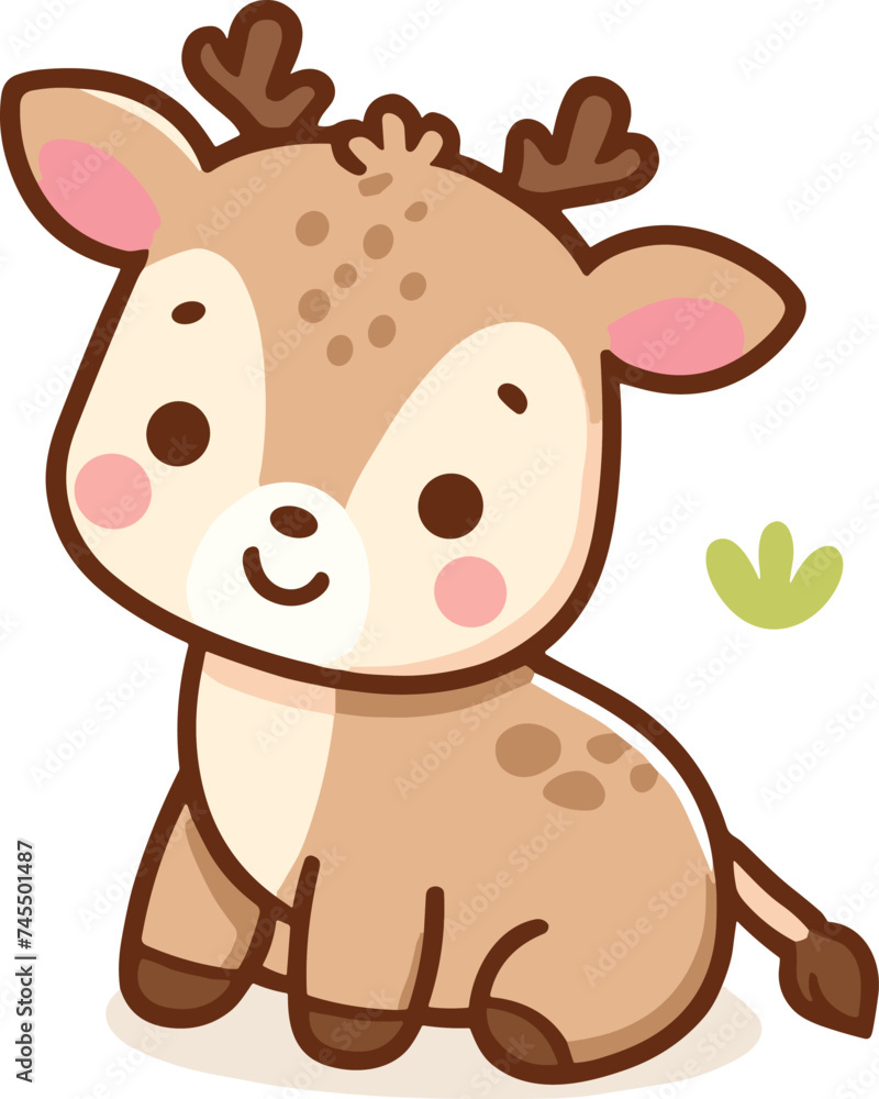 Fototapeta premium cute funny animal cartoon vector on white background 