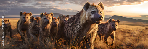 Roaming Free: A Glimpse Into The Intricate Social Interactions Of A Hyena Pack In The African Savannah © Vincent