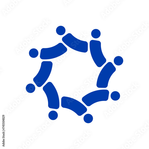 together unity logo people icon vector illustration eps