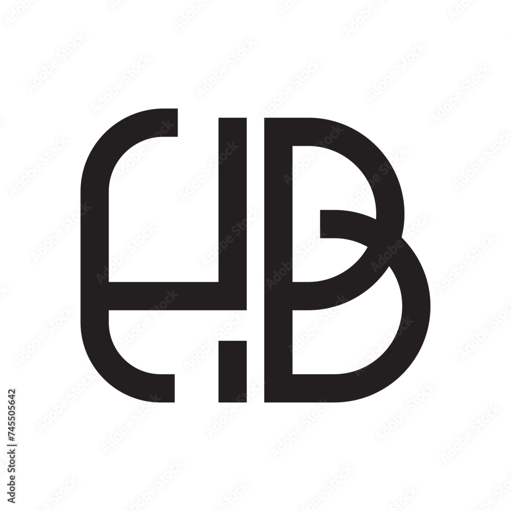 hb logo icon vector illustration eps