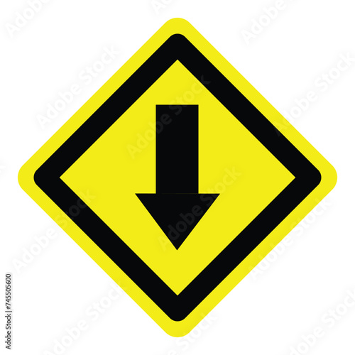 yellow backward go back arrow road traffic warning caution sign direction icon. exclamation, hazard sign symbol logo design for web mobile isolated white background illustration