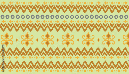 Ikat fabric seamless pattern