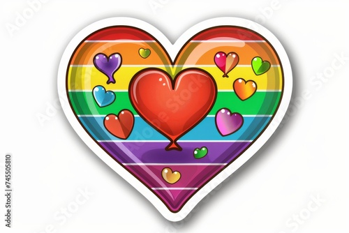 LGBTQ Sticker stylish design. Rainbow euphoria sticker motive urbane diversity Flag illustration. Colored lgbt parade demonstration rainbow footpath. Gender speech and rights boldness