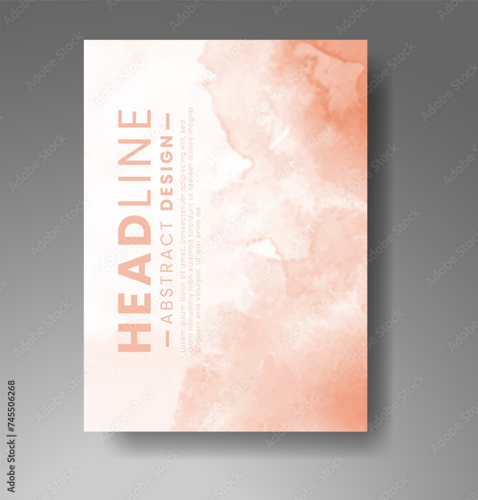Fototapeta premium Cards with watercolor background. Design for your cover, date, postcard, banner, logo.