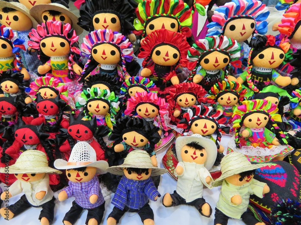 traditional mexican otoi dolls lele in a market traditional mexican otoi dolls lele in a market