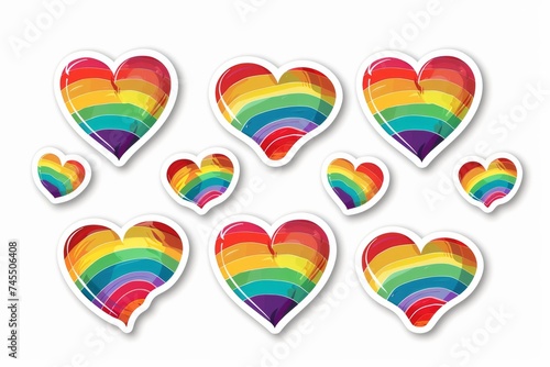 LGBTQ Sticker nice sticker design. Rainbow love is love sticker motive civil diversity Flag illustration. Colored lgbt parade demonstration illustration. Gender speech and rights trust