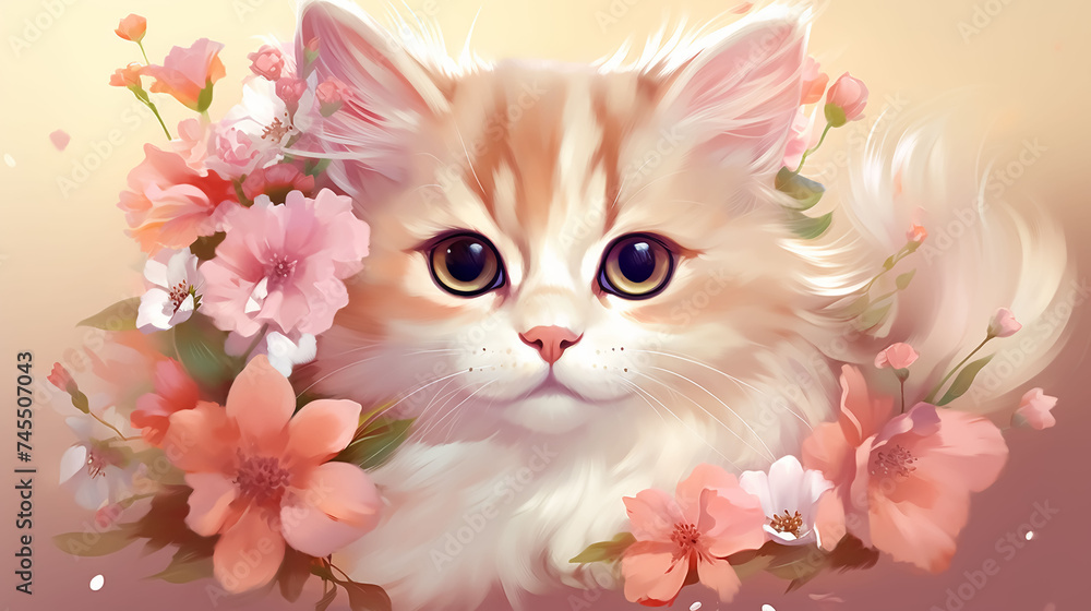 Cute Stylish Cat Background Cute Stylish Cat Background