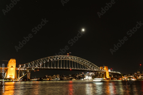 シドニーの月夜の橋