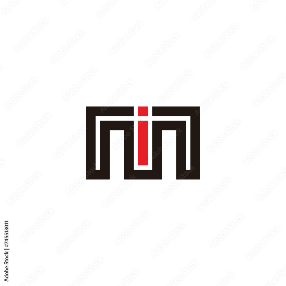 letter im stripes geometric line logo vector letter im stripes geometric line logo vector
