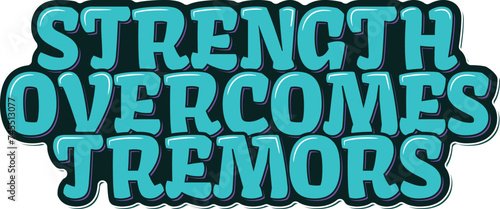 A dynamic lettering vector design conveying strength and resilience