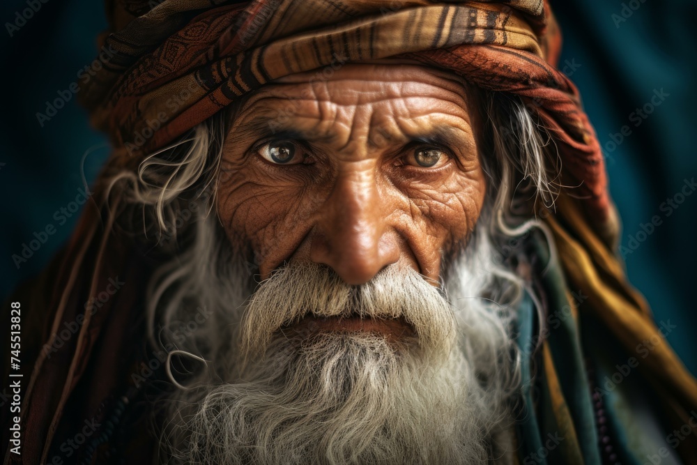 Wise Old Imam man. Senior praying cleric at Muslim mosque. Generate ai Wise Old Imam man. Senior praying cleric at Muslim mosque. Generate ai