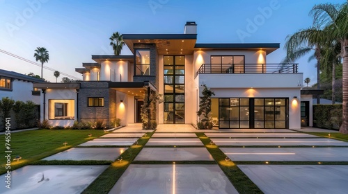 Ideal for business rentals, property sales, and advertising, this contemporary two-story house boasts modern design and spacious interiors.
