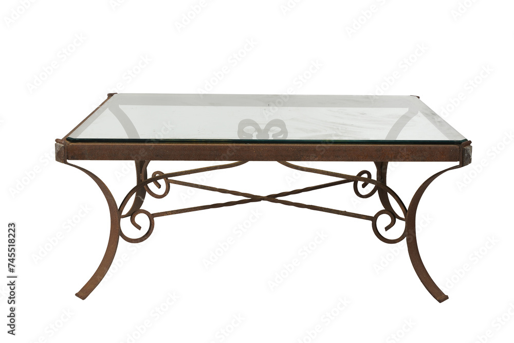 wooden table isolated on transparent background